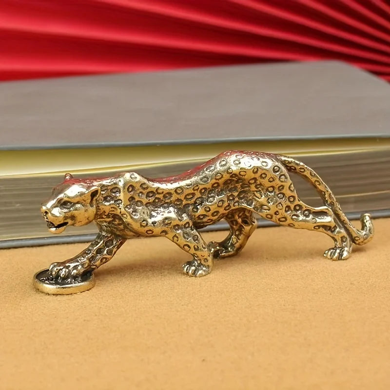 Escultura Leopardo de Bronze