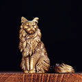 Escultura Gato Maine Coon de Cobre
