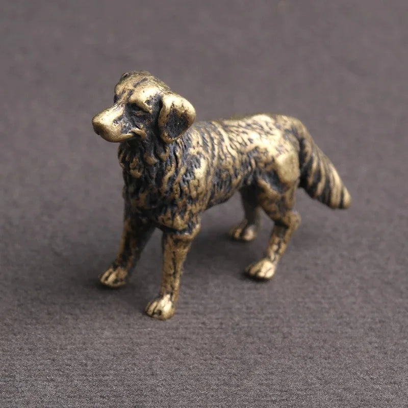 Mini Escultura Cão Guardião de Cobre