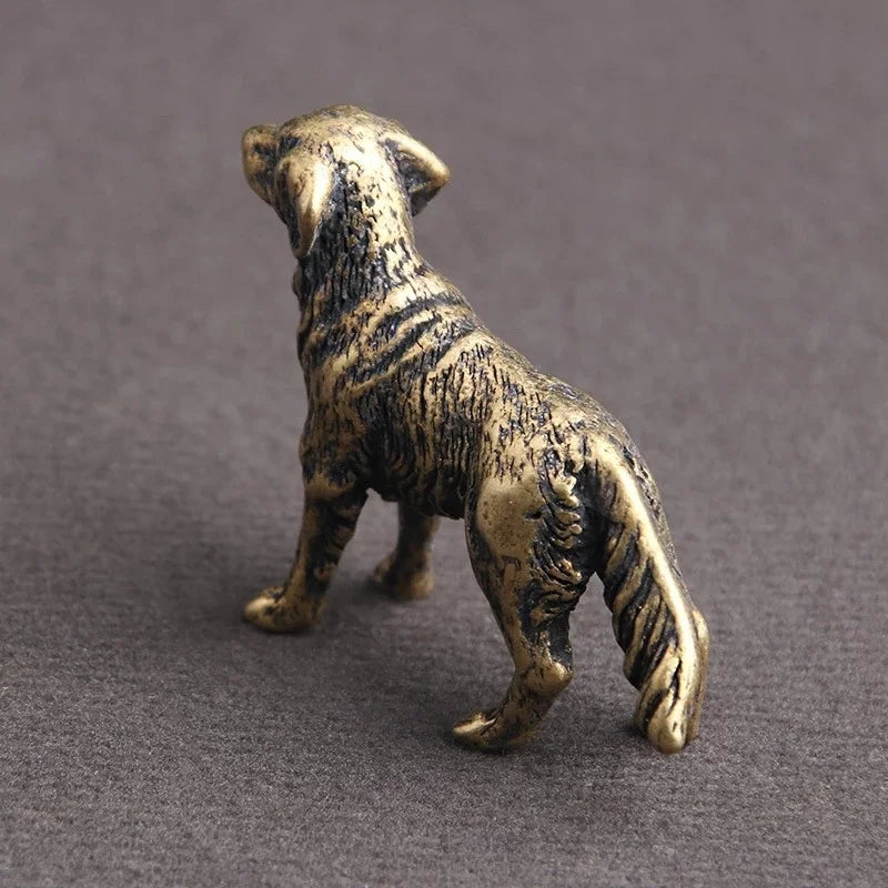 Mini Escultura Cão Guardião de Cobre