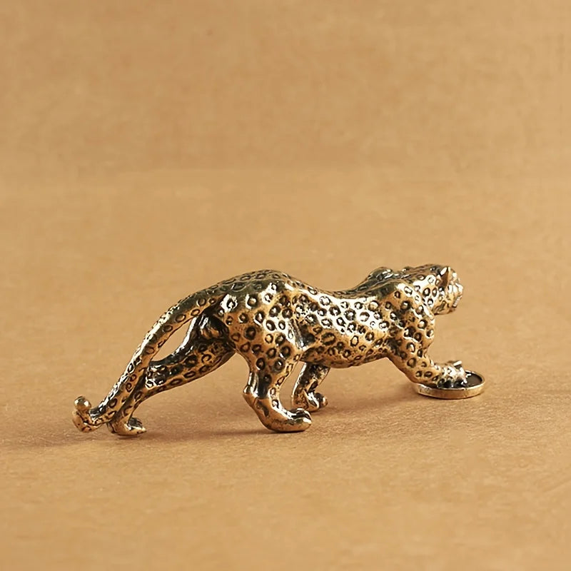 Escultura Leopardo de Bronze