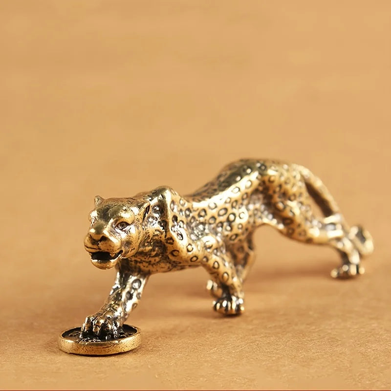 Escultura Leopardo de Bronze