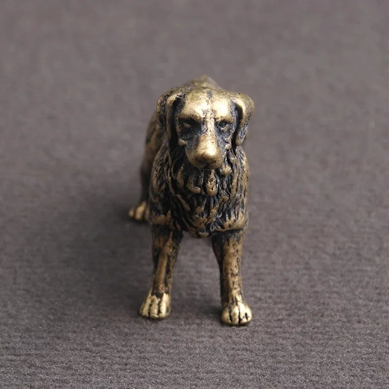 Mini Escultura Cão Guardião de Cobre