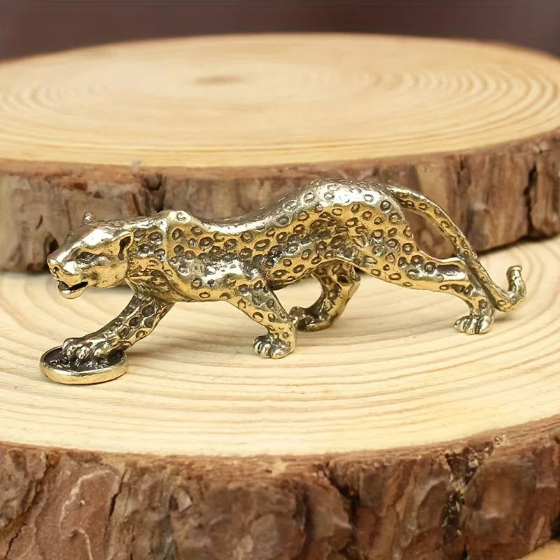 Escultura Leopardo de Bronze