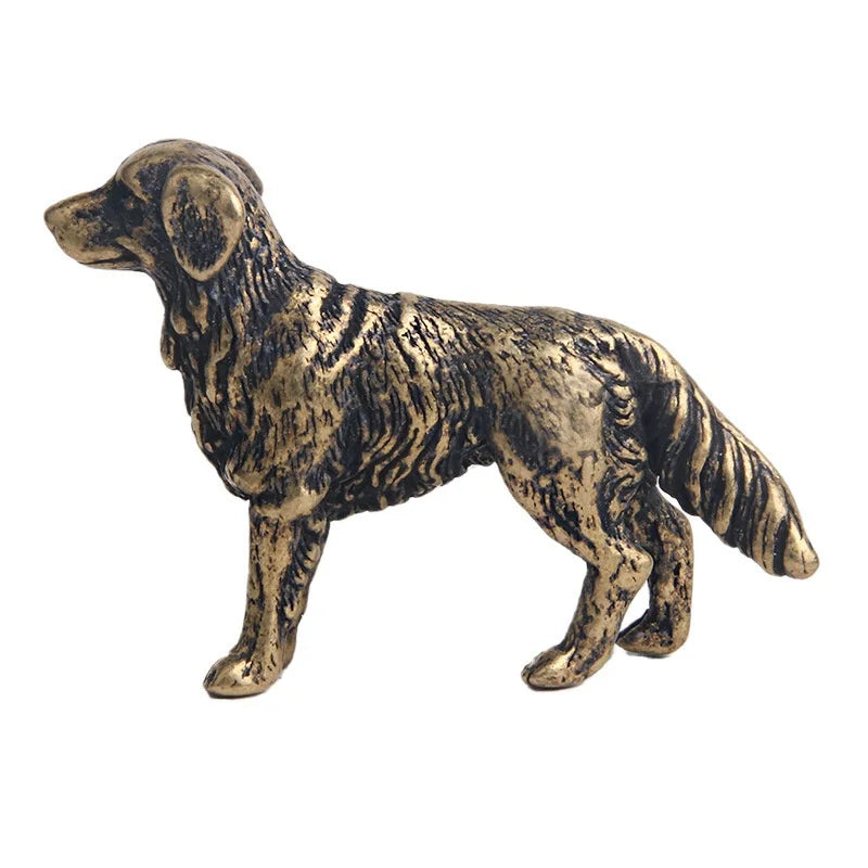 Mini Escultura Cão Guardião de Cobre