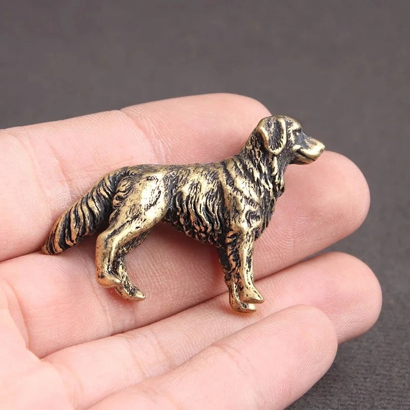 Mini Escultura Cão Guardião de Cobre