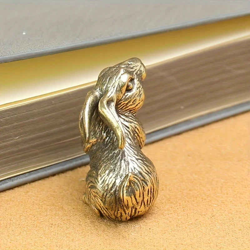 Mini Escultura Coelho de Latão